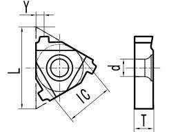 Laydown API Threading fügt Schneidwerkzeuge für CNC ein, der 22ER5BUT75 verarbeitet